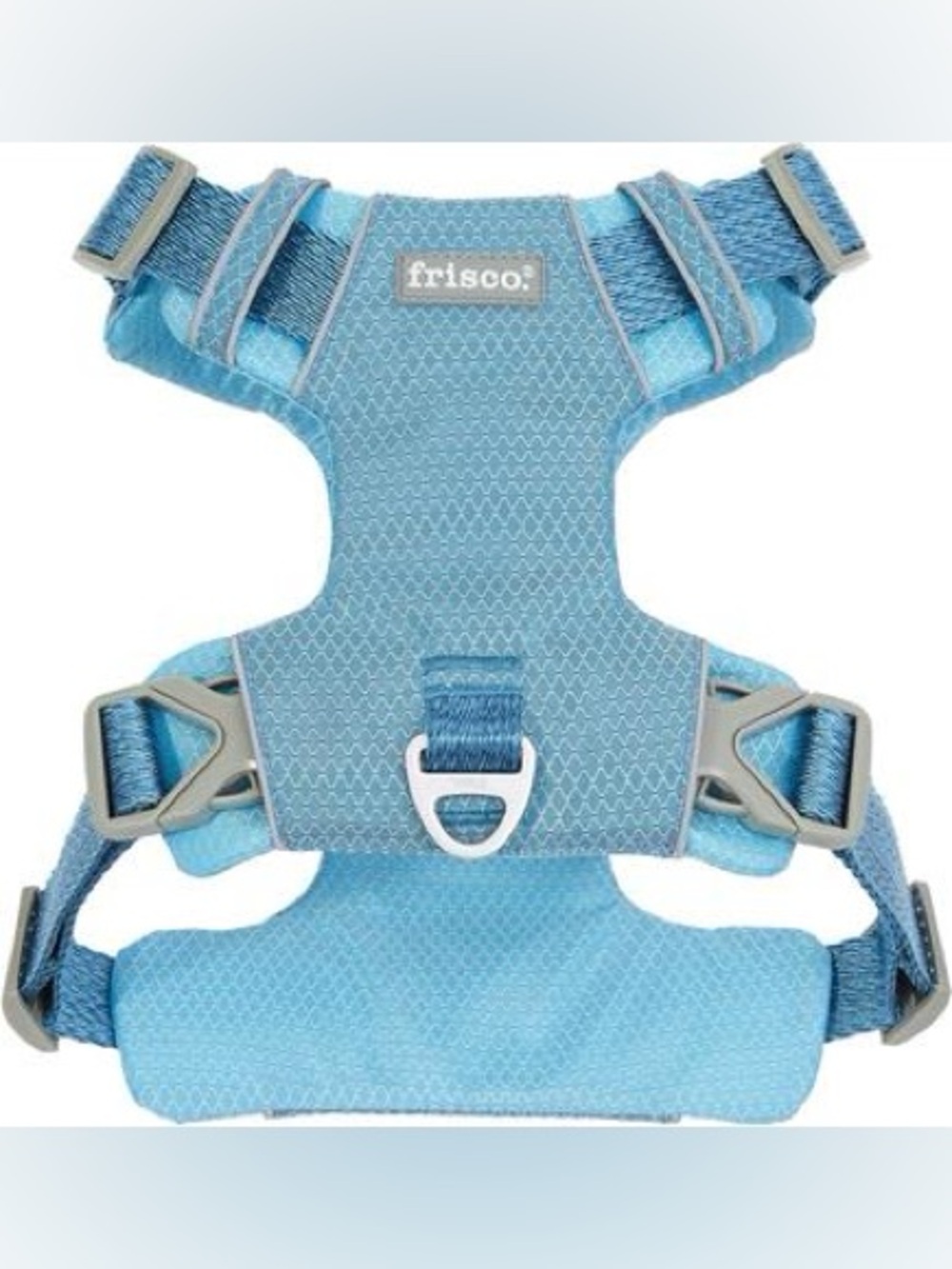 Frisco Outdoor Lightweight Ripstop Nylon Dog Harness, River Blue, L - Girth: 24
